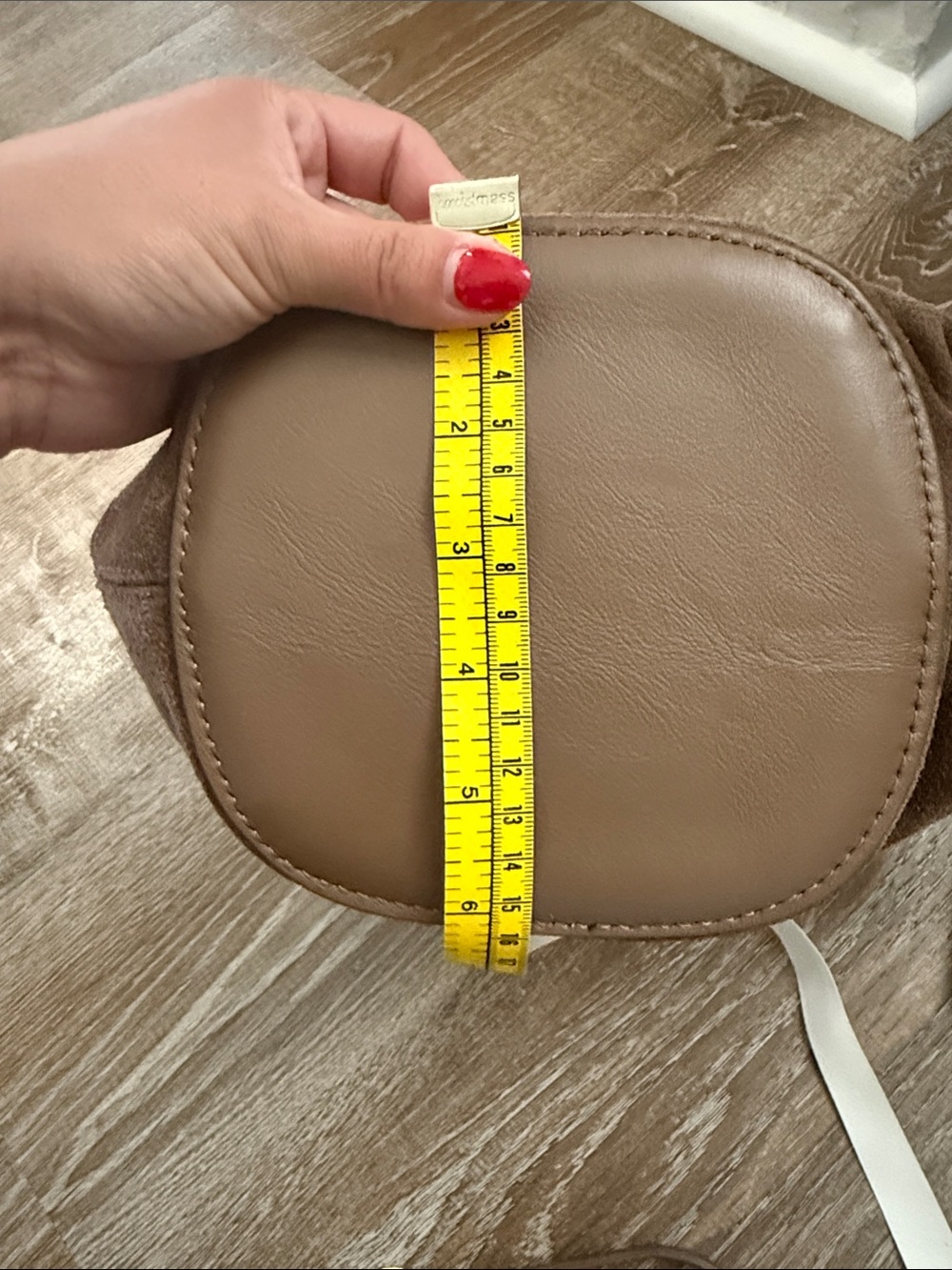 Suede Shoulder Hobo Bag in Dark Brown - Picture 12 of 13